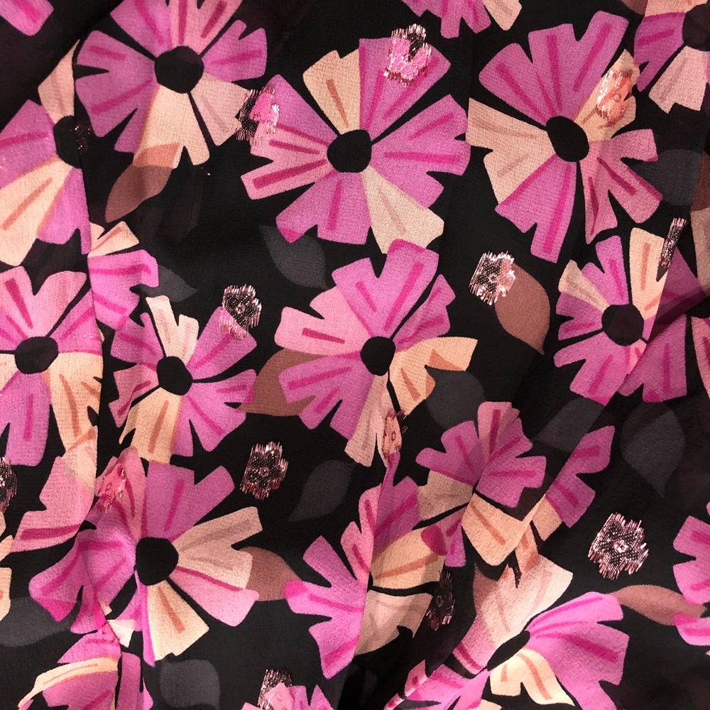 Kate Spade midi dress chiffon floral - Picture 5 of 6